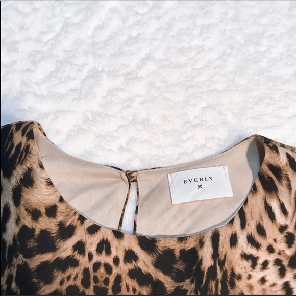 Everly Tiger Animal Print Tent Long Sleeve Dress S - Picture 9 of 10